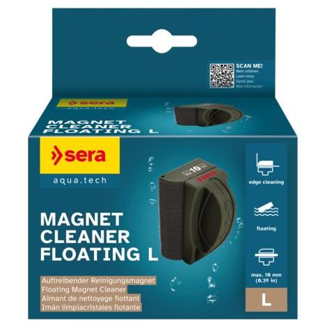 Sera Magnet Cleaner Floating L - Imán Flotante para la Limpieza de Cristales hasta 10 mm de Grosor