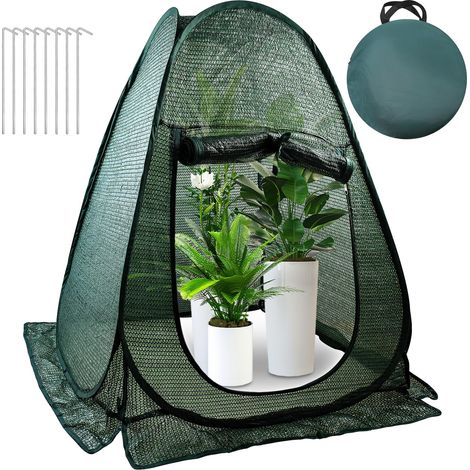 Filiyano-Housse de protection pliable en une pièce, protection UV à 80 %, 71 x 71 x 81 cm, avec fermeture éclair et piquets de fixation pour jardin (1/5)
