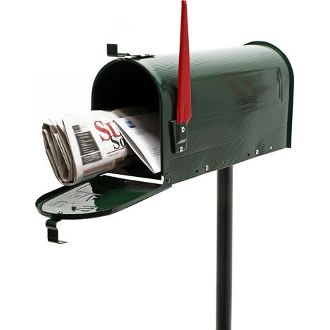 Cassetta postale USA Cassetta postale design americano piedino di supporto posta verde 160000337