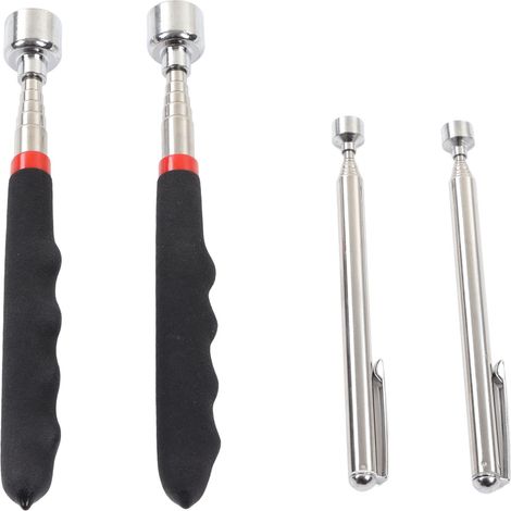 Ensemble de 4 aimants télescopiques de 1,4 kg à 9 kg avec perche rétractable pour voiture, maison et garage.