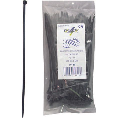 1BLISTER FASCETTE NYLON NERE - mm.3,5x300 (1/3)