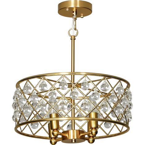 51 Crystallite Four--Bulb Chandelier -- Gold--Tone (1/5)