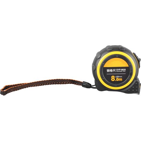 Mètre ruban de 8 mètres à verrouillage automatique, outil de mesure portable pour le travail du bois et les loisirs créatifs (1/5)