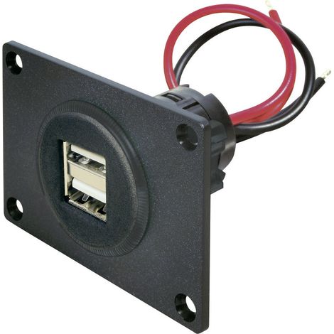 ProCar USB Einbau-Doppelsteckdose Belastbarkeit Strom max.=5 A Passend für (Details) USB-A Steckdose