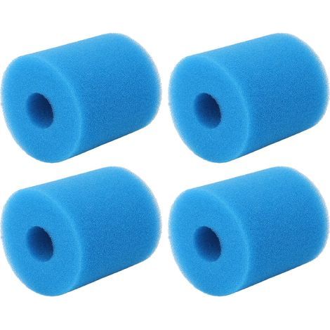 Cartouche D'éponge de Filtre de Piscine de Type H de 4 Pièces, éponge de Rechange de Cartouches de Mousse de Filtre de Piscine pour la Pompe de Piscine (1/5)