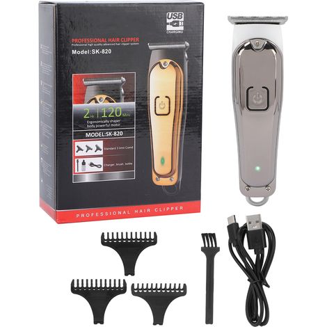 Tondeuse Barbe et Moustache de Précision - Kit de Coupe Professionnel Argenté (1/5)