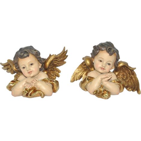 Signes Grimalt Figura De Navidad Decoracion Angel 2U Navidad Dorado 11x16x11cm 34920