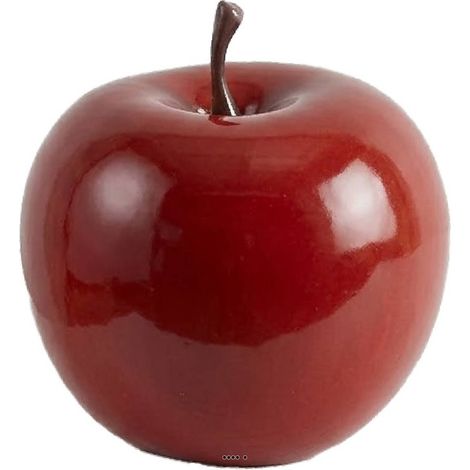 Pomme artificielle rouge brillante D 9 cm 24g Superbe en Decoration (1/3)