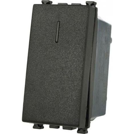 Interruttore 1P 16A Unipolare Social Nero Compatibile Vimar Arke' SD90001 (1/4)