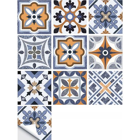 Selbstklebende PVC-Patchwork-Paneelfliesen, 10er-Set, Tapete 20x20cm, zm-06-032 (1/5)