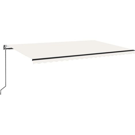 Maison Exclusive - Tenda Automatica con Sensore Vento e LED 500x350 cm Crema