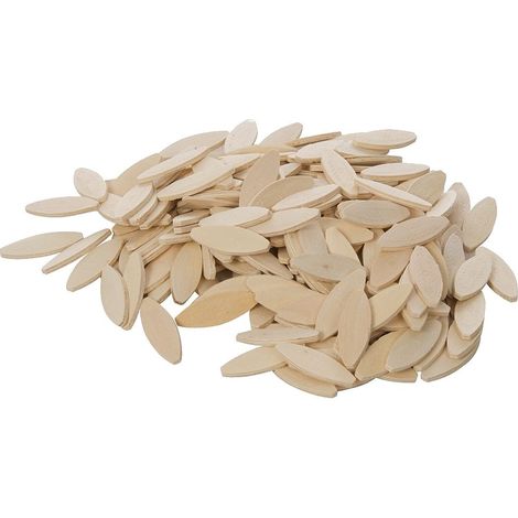 Silverline – Lamelles bois pour assemblages taille 0 – 200 pièces – Pour bois dur et contreplaqué – Coupe nette sans éclat