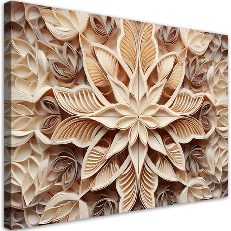 Tableau sur toile Photo de salon - Fleurs 3d 100x70 (1/5)