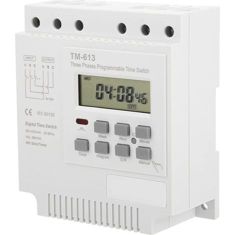TM-163 triphasé 380V / 50-60Hz 16A commutateur de minuterie de Puissance de contrôle programmable hebdomadaire numérique Intelligent