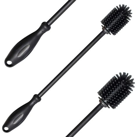 Brosse De Nettoyage En Silicone - Pour Bouteilles À Vide Et Récipients Hauts - Compatible Avec Bouteilles Sport Et Thermos - 1 Pièce (1/5)