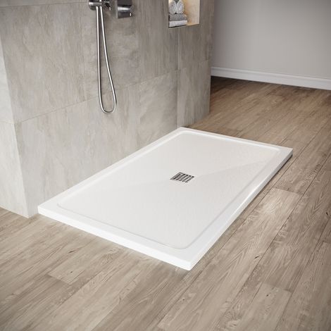SONNI Duschtasse Versenkte Quadratische Duschwanne Rutschfeste SMC Quick Drain Design 1500x900 mm mit Ablaufgarnitur (1/5)