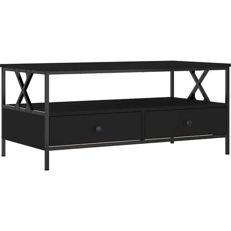 Maison Exclusive - Couchtisch Schwarz 100x51x45 cm Holzwerkstoff