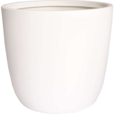 Vaso Cachepot Liscio Gubbio 35 x 34 cm Bianco Perla