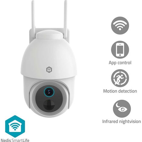 Camera de securite exterieure 3 mp hd panoramique inclinaison vision nocturne