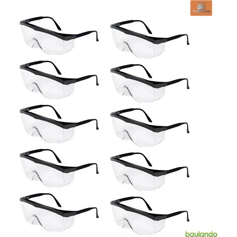 10x Schutzbrille mit Bügel, und Seitenschutz EN -166, verstellbar