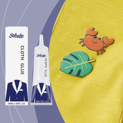 Colle multi-usages pour cuir et tissu, idéale pour coller, réparer les coutures lâches et reboucher les trous dans les vêtements - 50 ml (1/5)