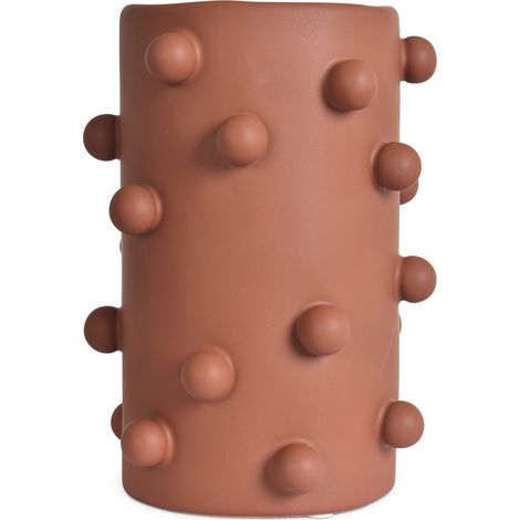 Vase en boule en grès terracotta - Opjet Paris (1/5)