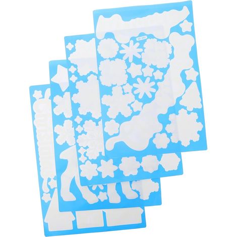 4feuilles Autocollants Fluorescents pour Noël Stickers Phosphorescents Lumineux Décor Muraux Fenêtres (1/5)