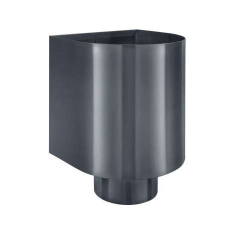 GRÖMO ALUSTAR Flachdach-Wasserfangkasten SX Anthrazit ø100 halbrund o. Zulauf 185x180x160mm, 82891 (1/2)