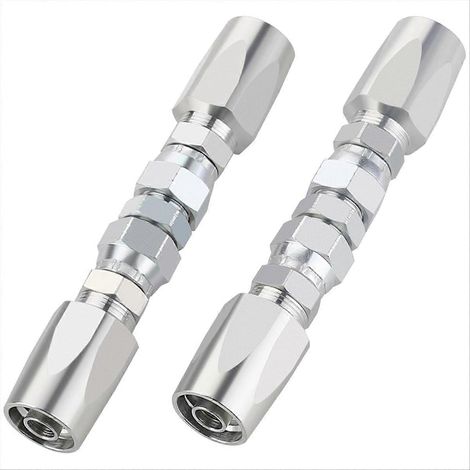Kit de réparation de flexible hydraulique (2 pièces), réutilisable, raccord de réparation hydraulique réutilisable à 2 fils, 1/2 pouce (1/5)