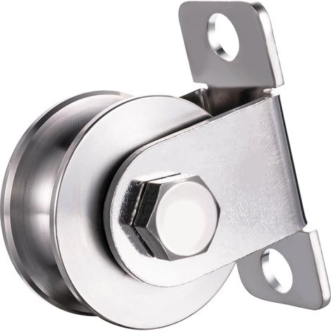 Polea de cable de acero de 48 mm con 2 rodamientos de bolas, polea de cuerda  1 pieza