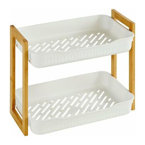Naturéo REGAL rechteckig 2-EBENIG weiß 27x20,5x35 cm (1/3)