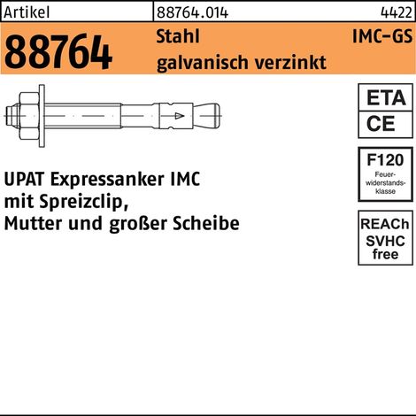 Goujon d'ancrage UPAT IMC 16/200/320 GS galZn (Par 10)
