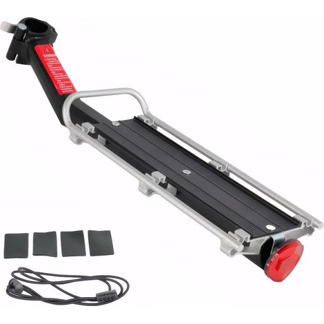 Porte-Bagages léger pour Bicyclette Capacité de Charge de 20lb/9kg Convient à la Plupart des vélos de Montagne avec réflecteur et Filet de Rangement (1/5)