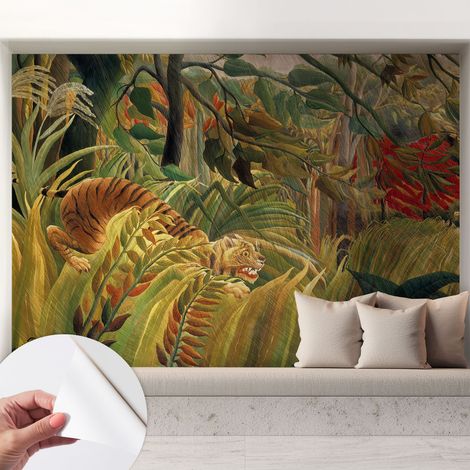 Fotomurale adesivo stickers - murali decorativo - soggiorno moderno - effetto realistico - Tigre esotica 208x146 cm (1/5)