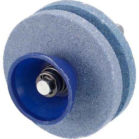 Meule d'affûtage universelle double couche en corindon pour lames de tondeuse à gazon, compatible