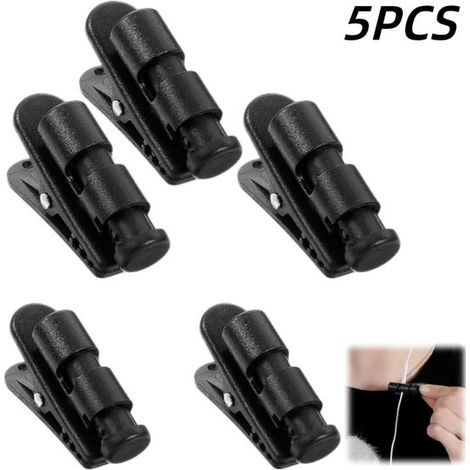 Confezione da 5 fermacavi per auricolari, fermacavi per cavi dati, fermacavi girevoli a 360°, fermacavi di fissaggio per lo sport, per cavi con diametro di 3,5 mm, per sport, fitness (1/5)