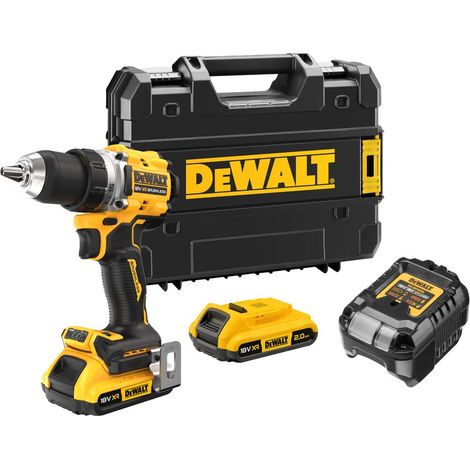 Dewalt DCD800D2T Cordless Drill Driver XR 18V Li-Ion - 2 x 2ah Batteries, Charger & TSTAK Case