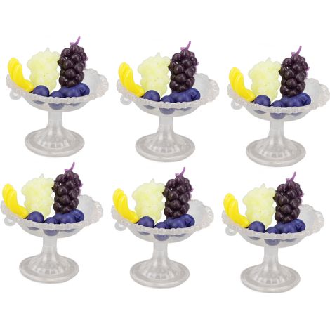 Miniatur-Obstset, lebensecht, niedlich, dekoratives Silikon-Mini-Obstmodell für Puppenhäuser im Maßstab 1:12 und 1:6 (1/5)