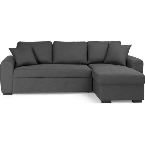 Hamilton Modernes Umbaubar Sofa Grau 244 cm