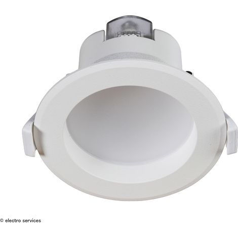 Aric – Spot encastrable 5W 3000K blanc – IP44 – Pour salle de bains et couloir – Découpe 70mm – Flux lumineux 440 Lumen (1/8)
