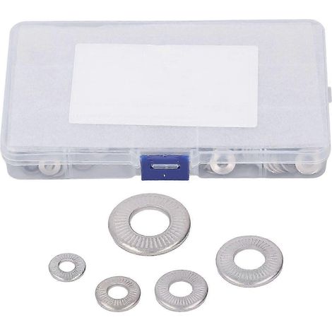 140 rondelles élastiques coniques moletées en 5 variétés : rondelles élastiques coniques dentelées en acier inoxydable, M4, M5, M6, M8, M10 (Smart) (1/5)