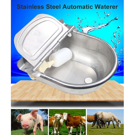Abreuvoir automatique en acier inoxydable pour animaux d'élevage, avec boule flottante, pour bovins, chevaux, chèvres, moutons et chiens. (1/5)