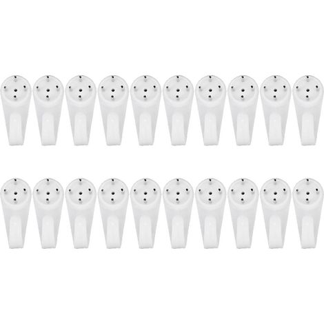20 Crochets De Montage Mural Dur Pour Plaques De Cadre Photo Suspendues M (1/5)