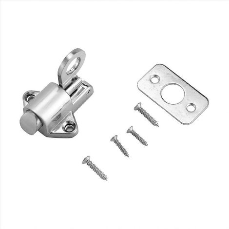 Verrou automatique à glissière pour fenêtre et porte, loquet de sécurité à ressort, fermeture latérale, sans clé, acier robuste, fixation facile, protection domicile, mécanisme coulissant fiable. (1/5)