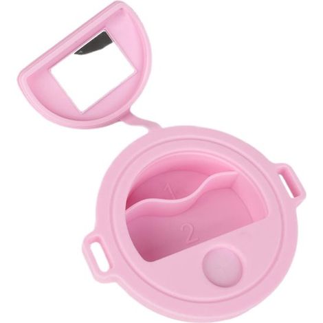 Coperchio in silicone per tazza, silicone, coperchio multifunzionale con doppio scomparto portaoggetti, 12,5 x 11 x 6 cm, coperchio per caffè con scomparto per rossetto e auricolari (1/5)