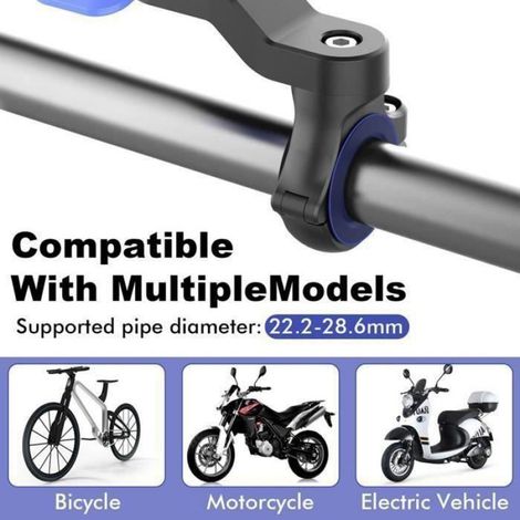 Support Téléphone Moto - Résistant Aux Chocs - Réglable Sur Guidon - Pour Navigation - 1 Pièce (1/4)