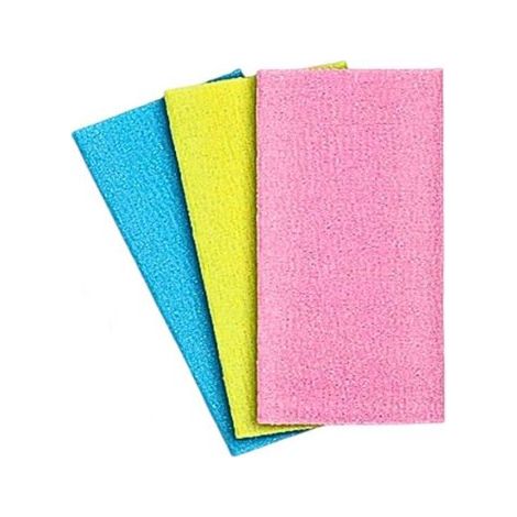 Serviettes de bain - 3 pièces - Serviettes exfoliantes - Serviette de beauté - Longues serviettes de bain - Serviette corporelle - Gant de toilette de beauté - Convient pour la douche et le bain - Ble (1/5)