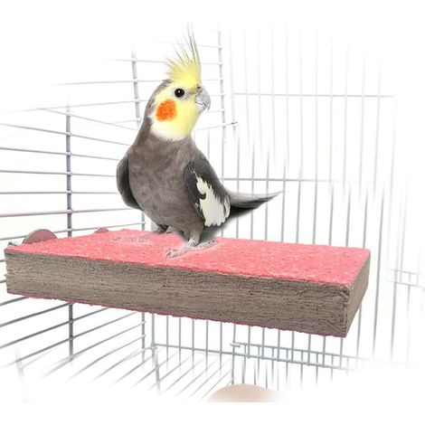 Lot de 3 perchoirs pour cage à oiseaux - Plateforme de meulage des pattes - Pour animal domestique, perroquet, ara, gris d'Afrique, perruche, hamster, gerbille, rat, souris (1/3)