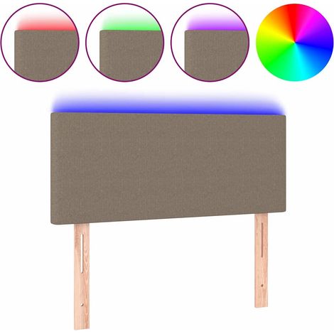 Maison Exclusive - LED Kopfteil Taupe 80x5x78/88 cm Stoff (1/5)