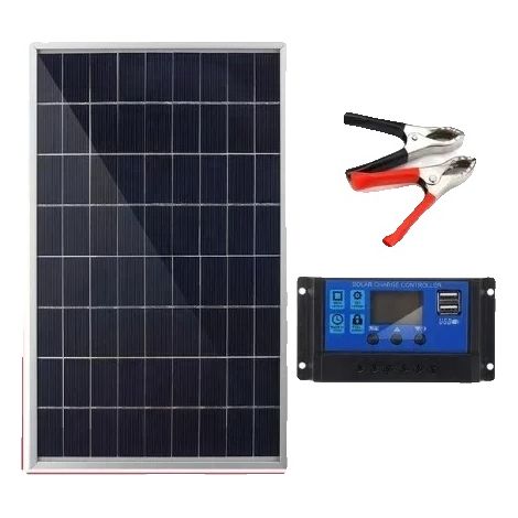 Solarpanel-Kit, tragbares Design, wetterfest, mit 100A Controller (1/2)